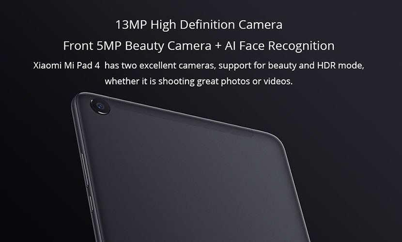 13MP + 5MP Camera of Xiaomi Mi Pad 4