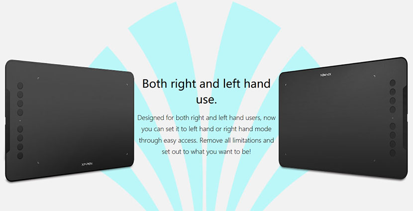 Ideal for left and right hand use