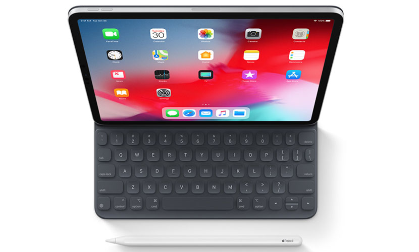 iPad Pro 2018 with keyboard and pencil