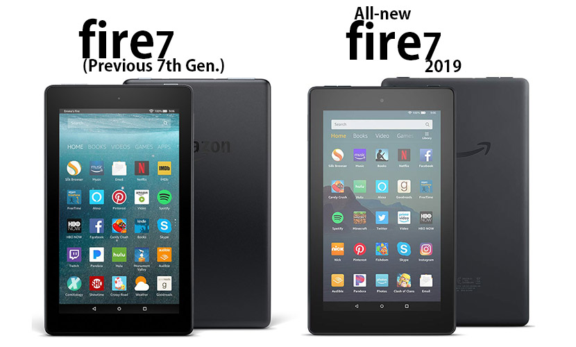 7th Gen. and all-new 2019 Fire 7 tablets