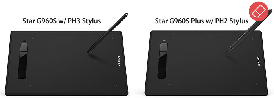 XP-Pen Star G960S and G960S Plus with Stylus