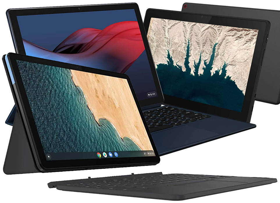 Lenovo Chromebook Duet vs 10e Chromebook vs Pixel Slate