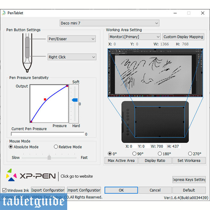 XP-Pen Deco mini 7 Software