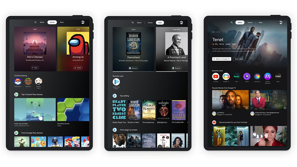 entertainment space for android tablets