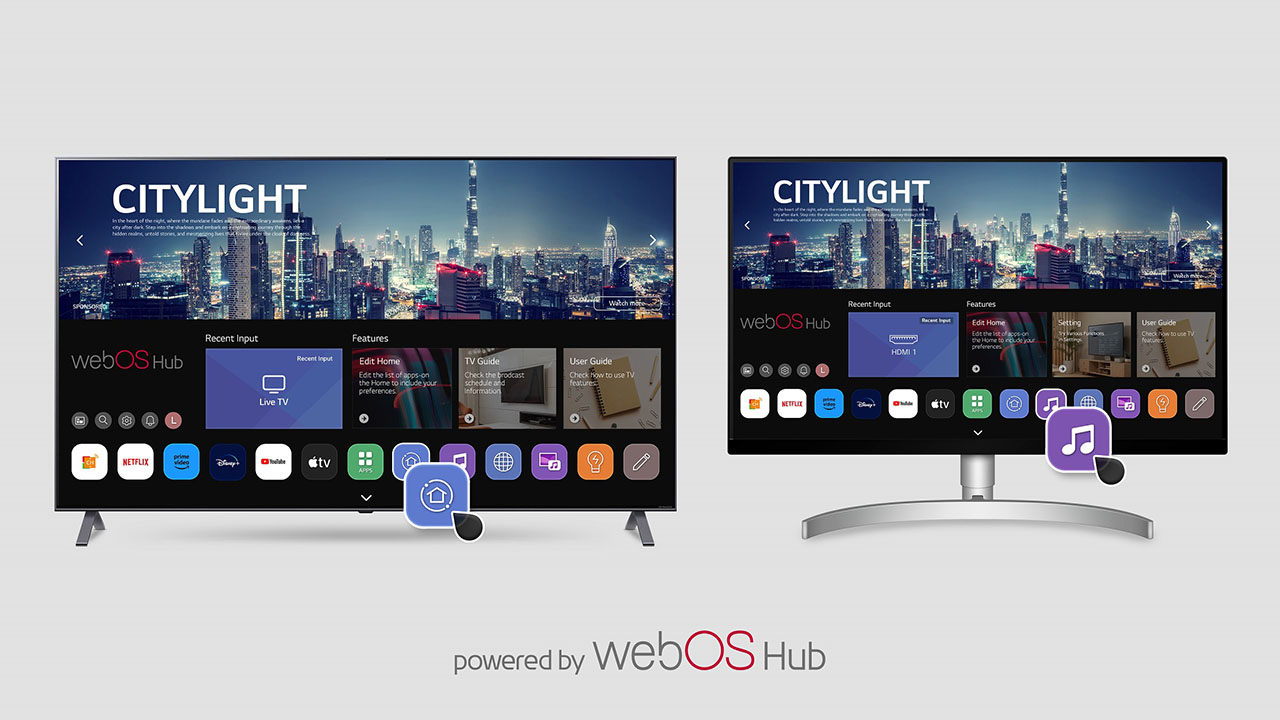 LG webOS Hub 2.0S on TV and Monitor